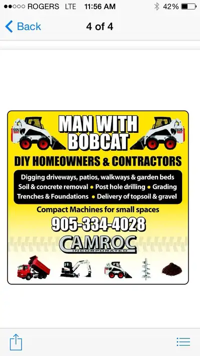 Bobcat Service / Excavating / Grading / Disposal / Supply, View more
