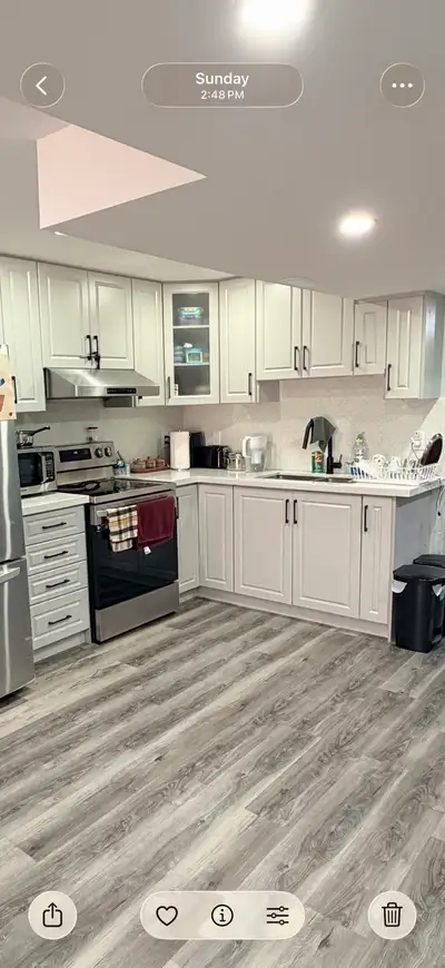 Well furnished bedroom available in newly renovated basement.