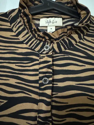 Check out this stylish Style & Co dress in a striking tiger print, perfect for adding a touch of wil...