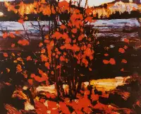 Limited Edition "Lake and Red Trees" by Tom Thomson