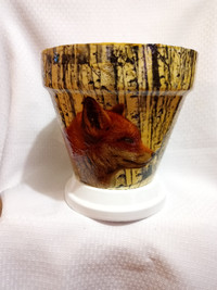 Fox Woods Forest Planter ~Handmade!