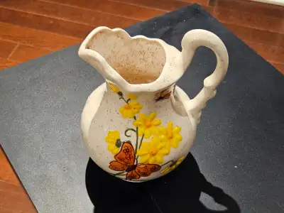 Vintage Ceramic Floral Pitcher, View more