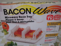Plaque cuisson pour bacon à micro-ondes
