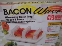 Plaque cuisson pour bacon à micro-ondes