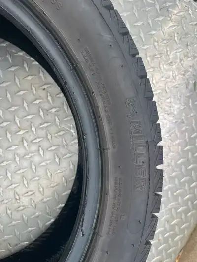 Two used snow tires. 225/45/17. Condition as shown in the picture.