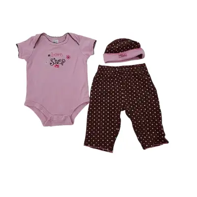 Baby Essentials Baby Girl 3-6 Months 3-Piece Set , View more