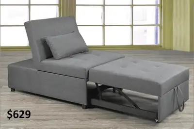 CANADIAN MADE TRANSFORMABLE OTTOMAN/CHAIR/BED, View more
