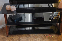Glass TV stand price negotiable 