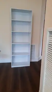 Mainstay 5 shelf bookcase with adjustable shelves-White