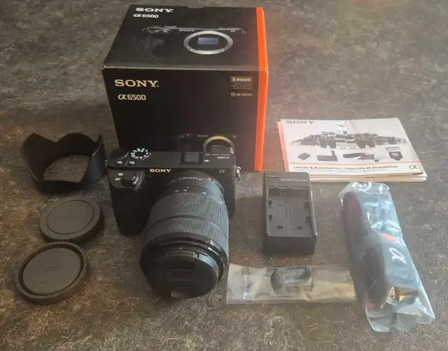 Sony Alpha A6500 Mirrorless Camera with Lens
