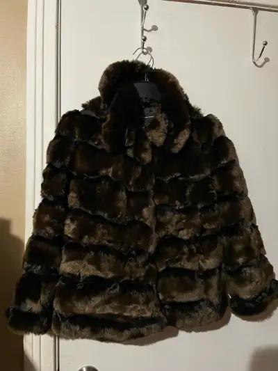 INC- Faux Fur Coat, View more
