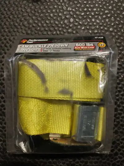 Performance Tool W1428 2" x 12' Heavy Duty Cam Buckle Tie Down, View more