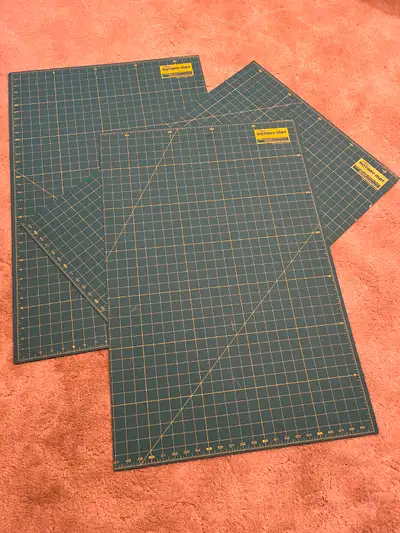 OLFA self healing rotary mat 35” x 70” Consists of three 35” x 23” mats with 4 clips to hold mats to...