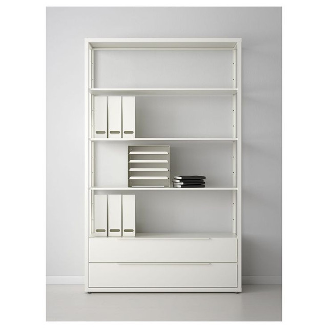 Ikea FJÄLKINGE Shelf unit with drawers, white X2 in Bookcases & Shelving Units in Hamilton - Image 2