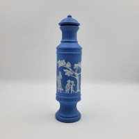 Vintage Avon Perfume Bottle Avonshire Blue Greek Mythology Scene