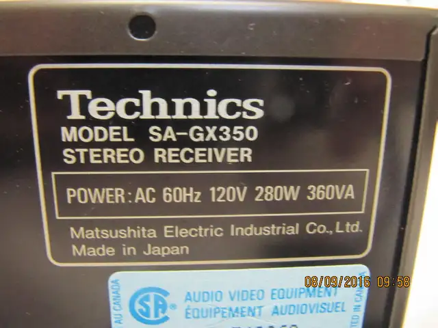 ClassicTechnics SA-GX350  DolbySurroundPro Logic Receiver 1990s in Stereo Systems & Home Theatre in Mississauga / Peel Region - Image 8
