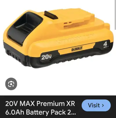Looking for defective Dewalt battery, View more