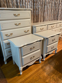 SOLD.     French provincial nightstands 