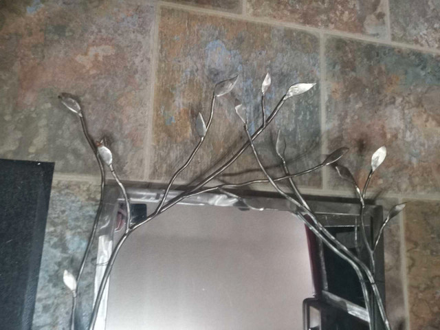 HUGE IRON ROSE PETALS AND BRANCHES Sentimental  MIRROR in Arts & Collectibles in Vernon - Image 3