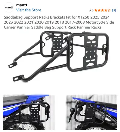 Mantt Saddlebag Support Racks Brackets Fit for Yamaha XT250 2025 2024 2023 2022 2021 2020 2019 2018...