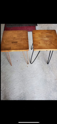 Solid wood side tables- size 14x14 
