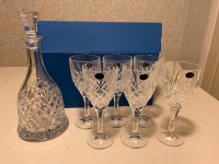NEW: Crystal Decanter and Wine Glass Set