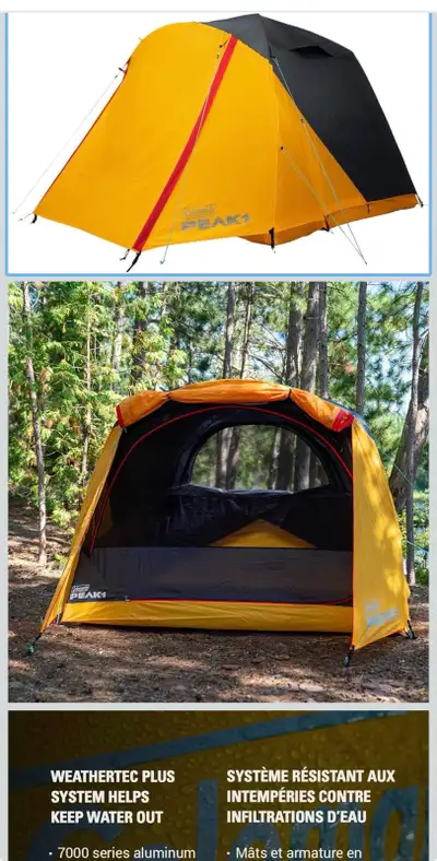 Coleman Peak1  4p tent, View more