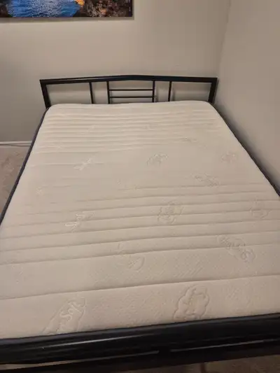 Vaasa queen size bed frame and mattress, View more
