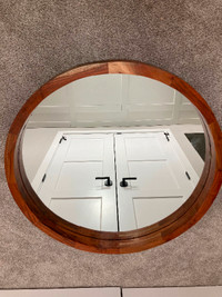 Large wood mirror