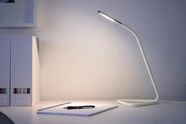 IKEA HÅRTE LED work lamp, white/silver color in Indoor Lighting & Fans in City of Toronto - Image 4