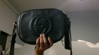 black leather Gucci like bag