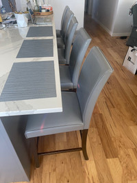 Counter height grey stools (5)