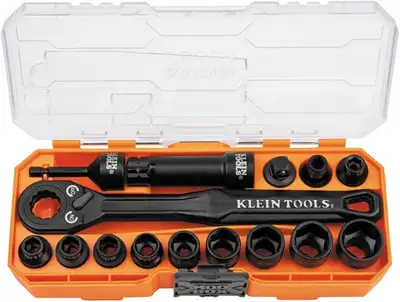 Tools 15-Piece Through Socket Set, SAE Impact Socket Set with bo, View more