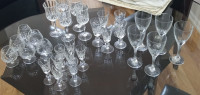 Variety of Genuine Crystal Glasses priced for quick sale