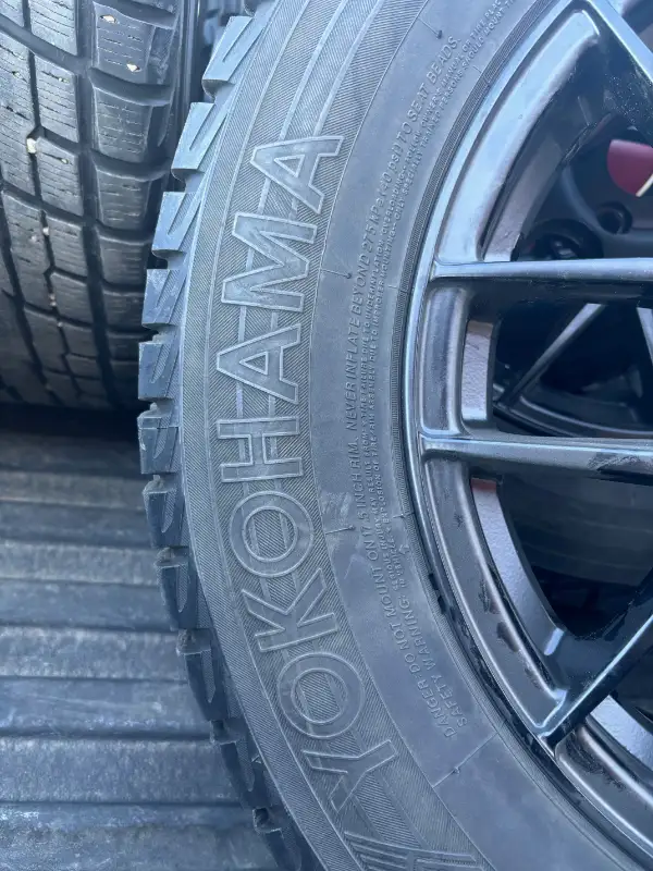 Yokohama Ice Guard winter tires w/ 17” black powder coated rims in Tires & Rims in Red Deer - Image 5