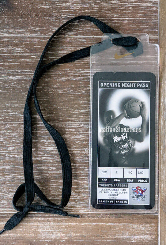 1995 Toronto Raptors Inaugural Season First NBA Game Ticket in Arts & Collectibles in City of Toronto