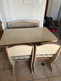 Vintage banquet Table & Chairs