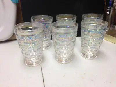 Lot de 6 verres avec reflets de couleurs, View more