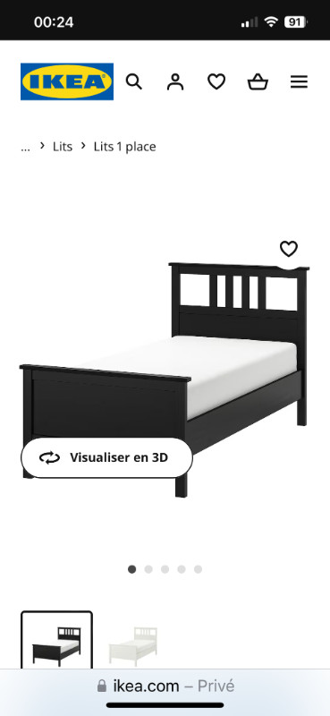 Lit en pin 1 place (Ikea) dans Lits et matelas  à Longueuil/Rive Sud