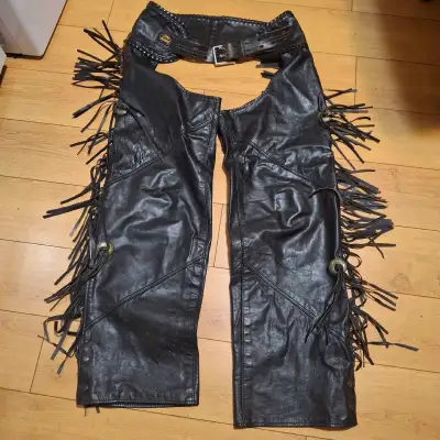 jap cuir de qualliter superieur-zipper jambe complet-fillet int. anticolant- ceinture de taille robu...