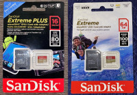 SanDisk microSD. Includes SD adapter. (2 available).