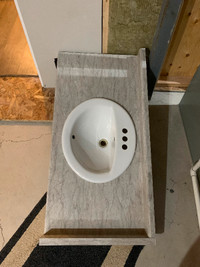 Builder grade countertop with sink