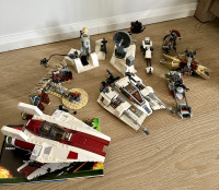 LEGO Star Wars lot, A-Wing, Snow Speeder, Mandelorian 
