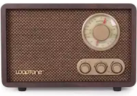 LoopTone FM AM Radio Retro Wood Radio with Bluetooth Play Mp3