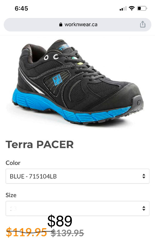 Terra metal Free safety shoes brand new$39 in Men's Shoes in City of Toronto - Image 3