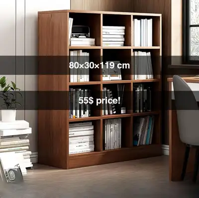 Book Shelf with Heightened Base, Floor-Standing Bookcase, Corner, View more