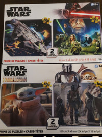 Set of 2 Star Wars 3D Puzzles (500 Pieces Each) Limited Edition