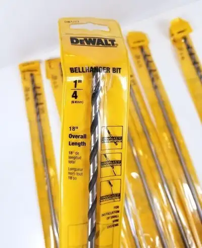 DEWALT DW1773 1/4" X 18" BELL HANGER WOOD DRILL BIT, View more