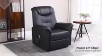 Electric Power Lift Chair for Elderly, PU Leather Recliner Sofa 