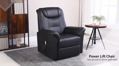 Electric Power Lift Chair PU Leather Recliner , View more